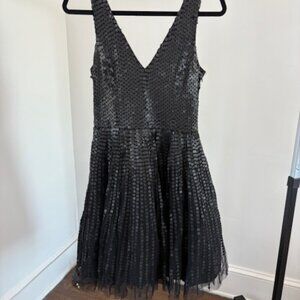 Parker Beaded Little Black Cocktail Dress